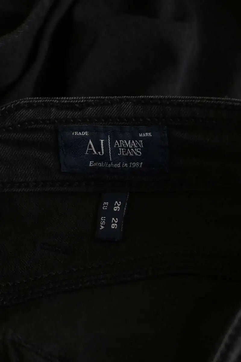 Jean slim Armani Jeans Noir en Coton