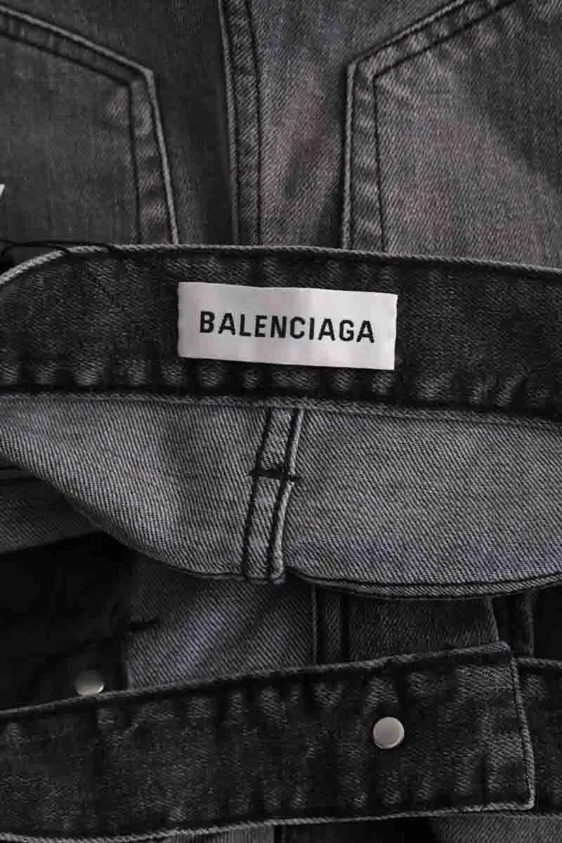 Jean slim Balenciaga Anthracite en Coton
