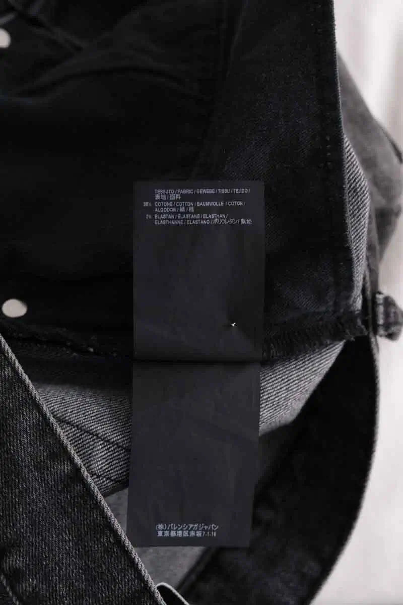 Jean slim Balenciaga Anthracite en Coton