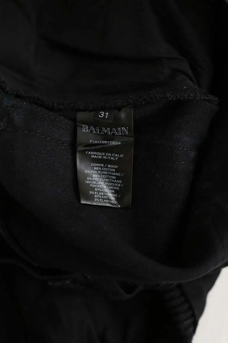 Jean slim Balmain Noir en Coton
