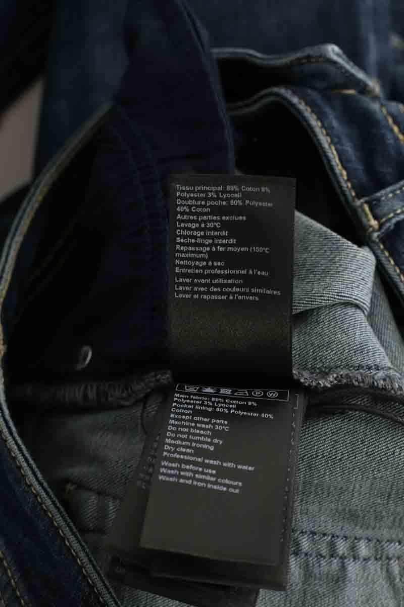 Jean slim Bash Bleu en Coton