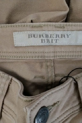 Jean slim Burberry Marron en Coton