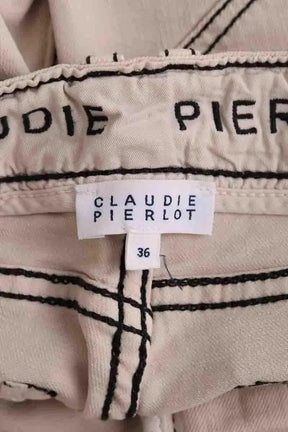 Jean slim Claudie Pierlot Beige en Polyester