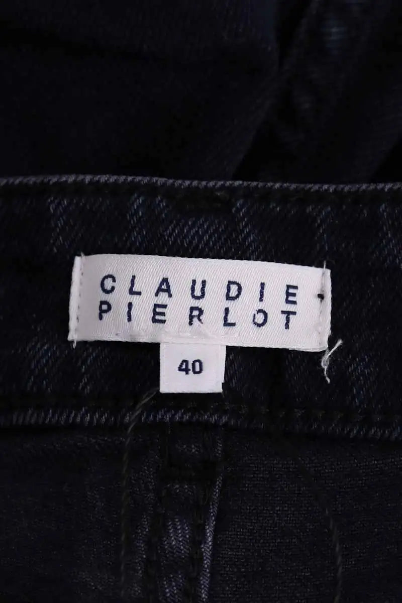 Jean slim Claudie Pierlot Marine en Coton