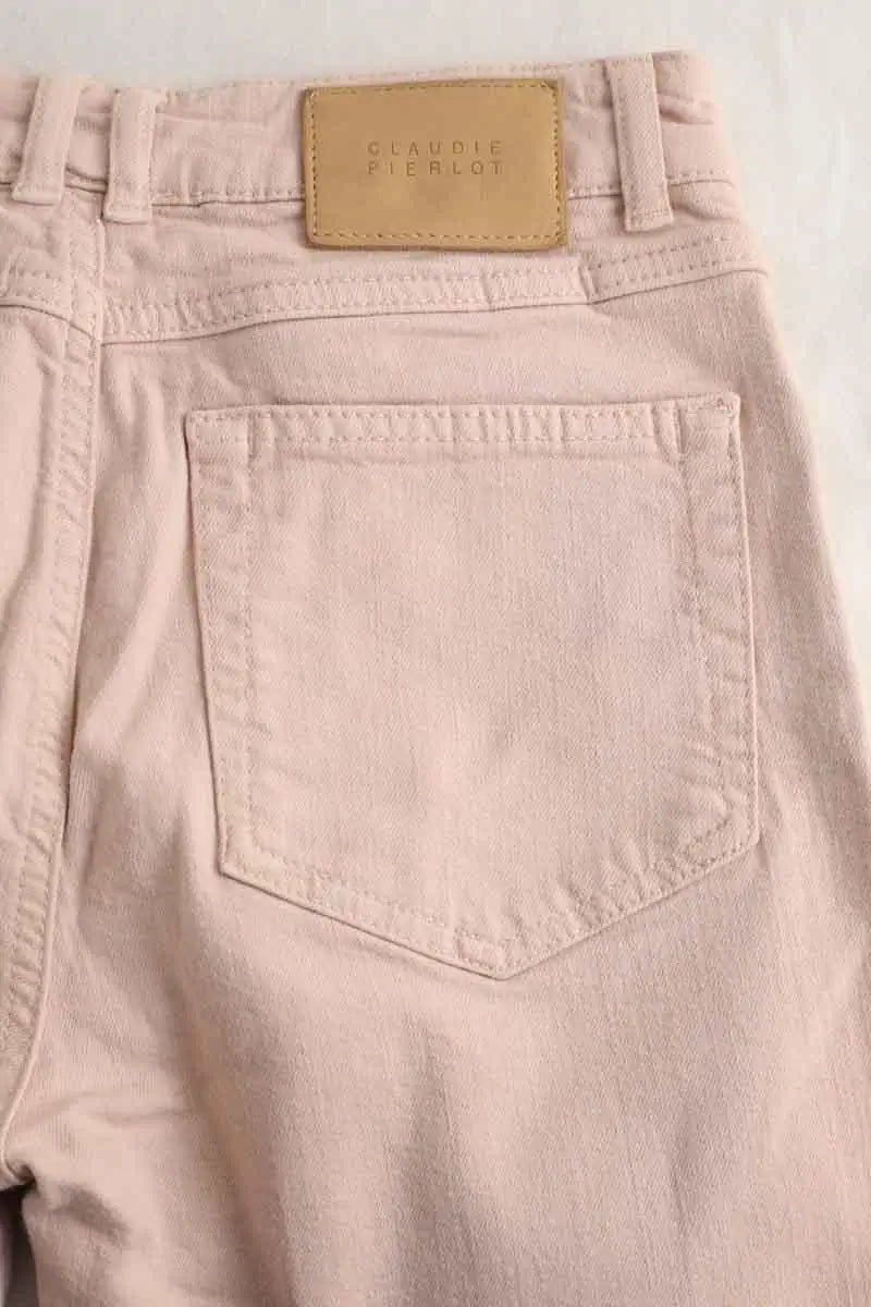 Jean slim Claudie Pierlot Rose en Coton