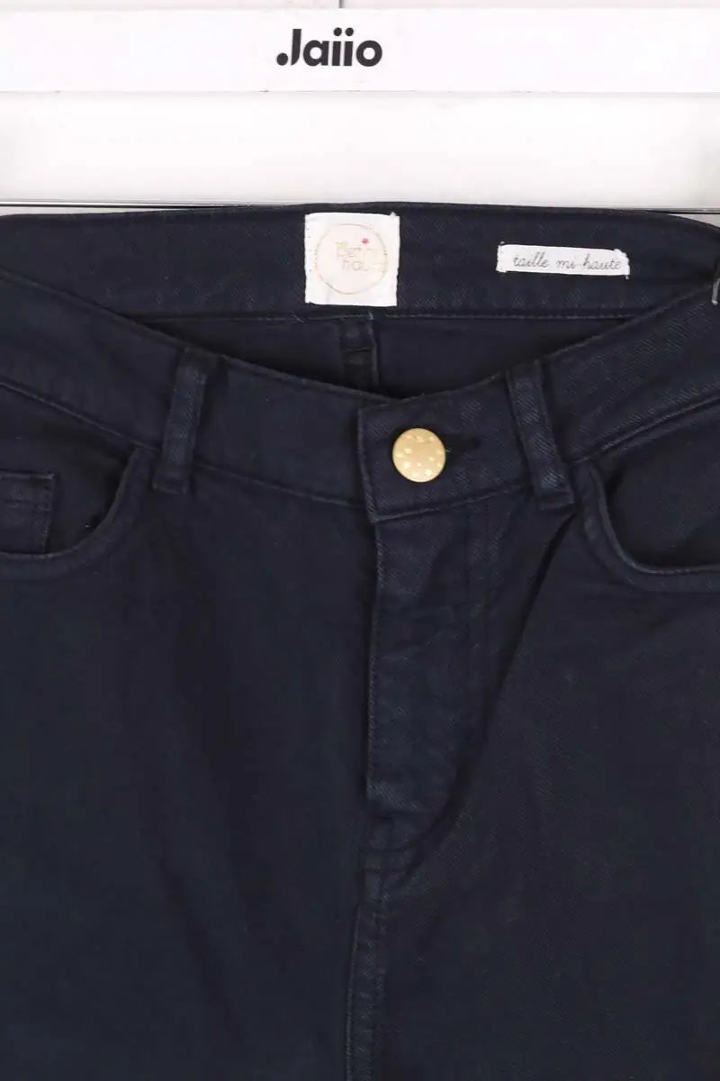 Jean slim Des Petits Hauts Marine en Coton - élasthanne