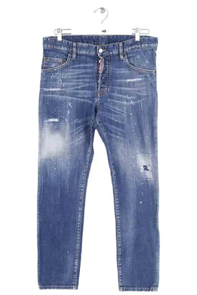 Jean slim Dsquared2 Bleu en Coton, taille XL - Seconde Main