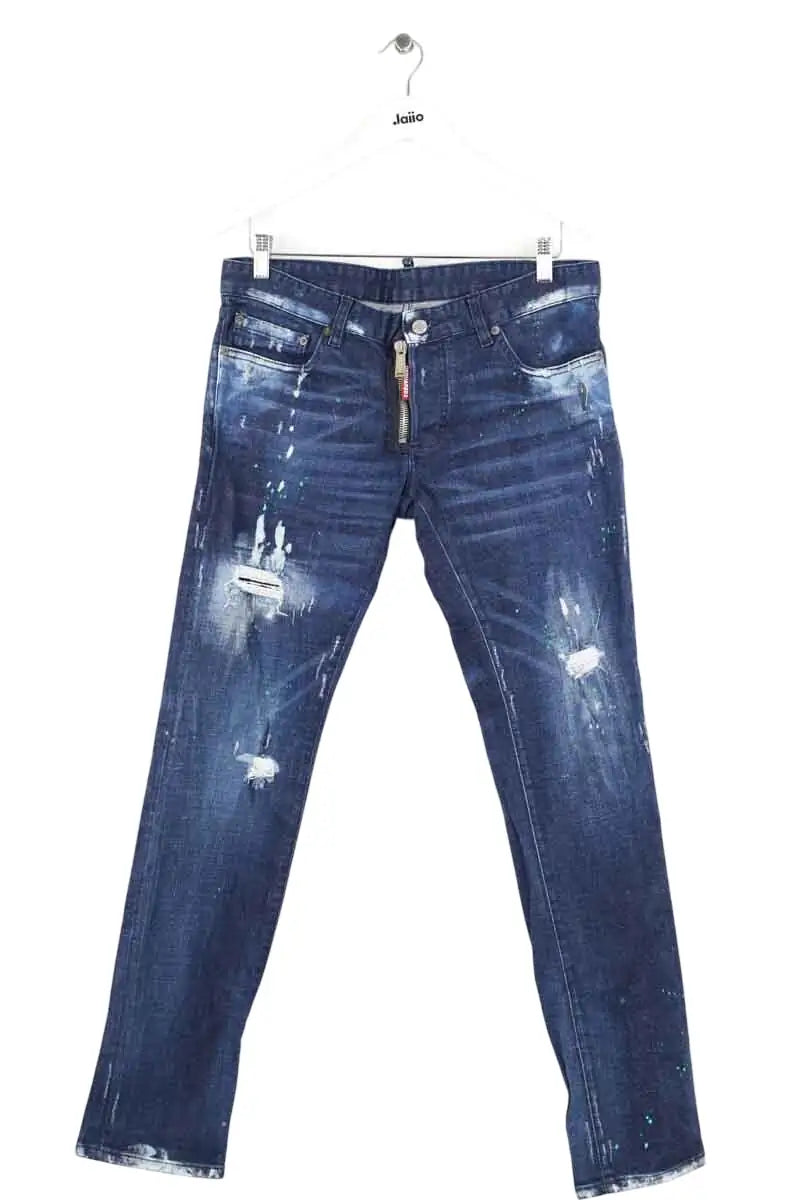 Jean slim Dsquared2 Marine en Coton, taille XL - Seconde Main