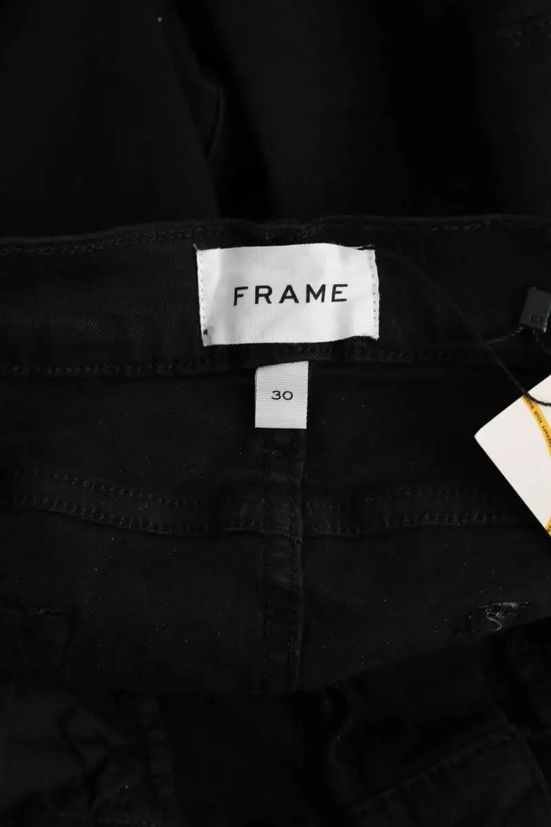 Jean slim Frame Le high skinny Noir en Coton