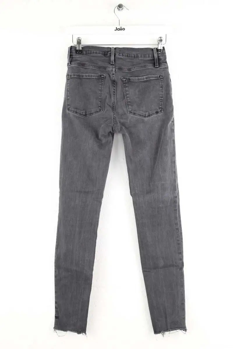 Jean slim Frame Le skinny de Jeanne Gris en Coton - élasthanne