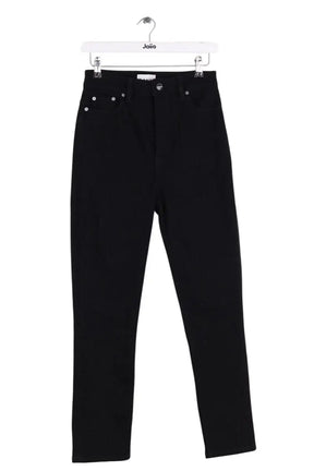 Jean slim Ganni Noir en Coton, taille XS - Seconde Main