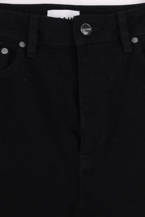 Jean slim Ganni Noir en Coton