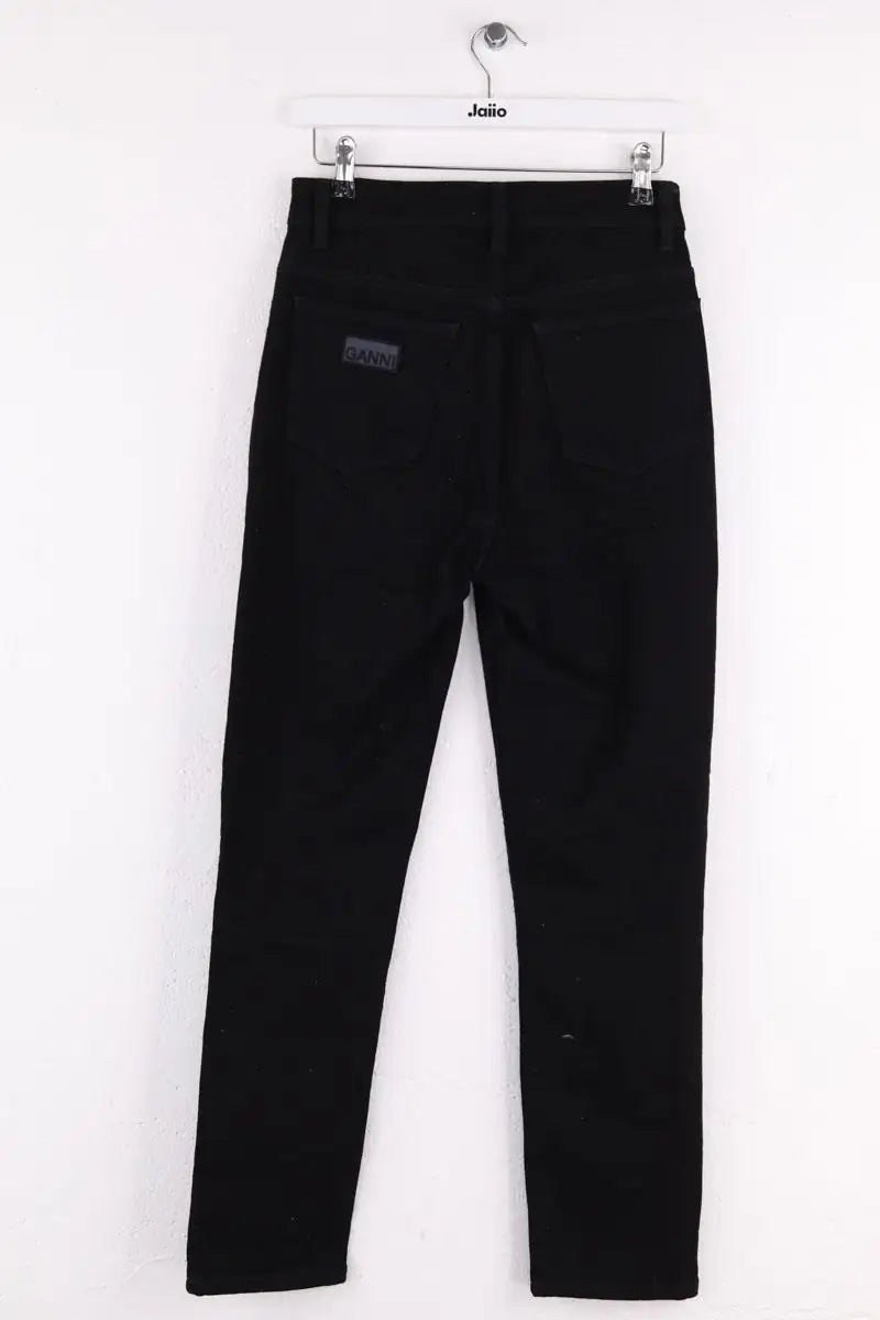 Jean slim Ganni Noir en Coton