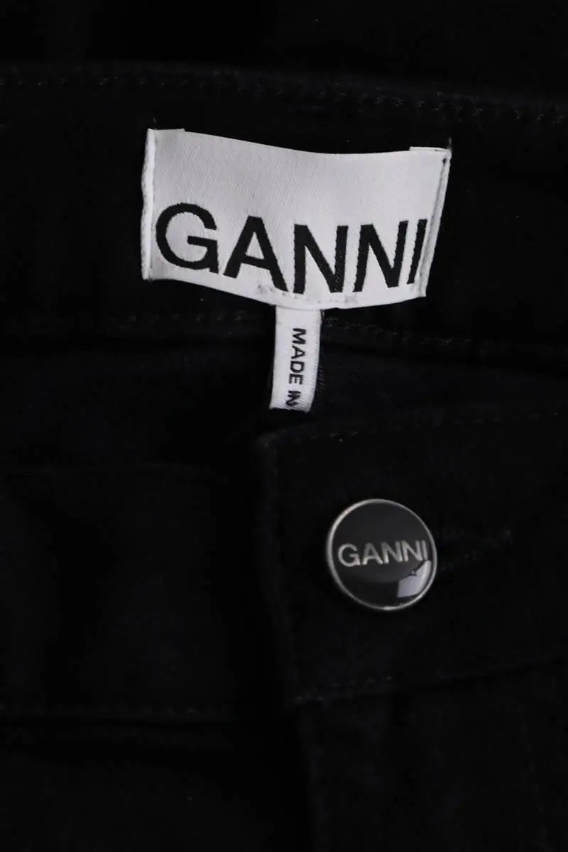 Jean slim Ganni Noir en Coton