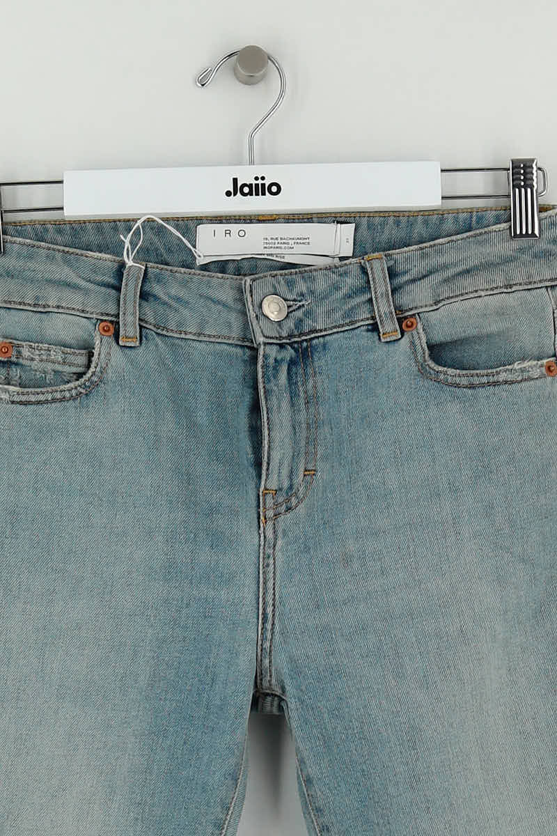 Jean slim Iro Bleu en Coton
