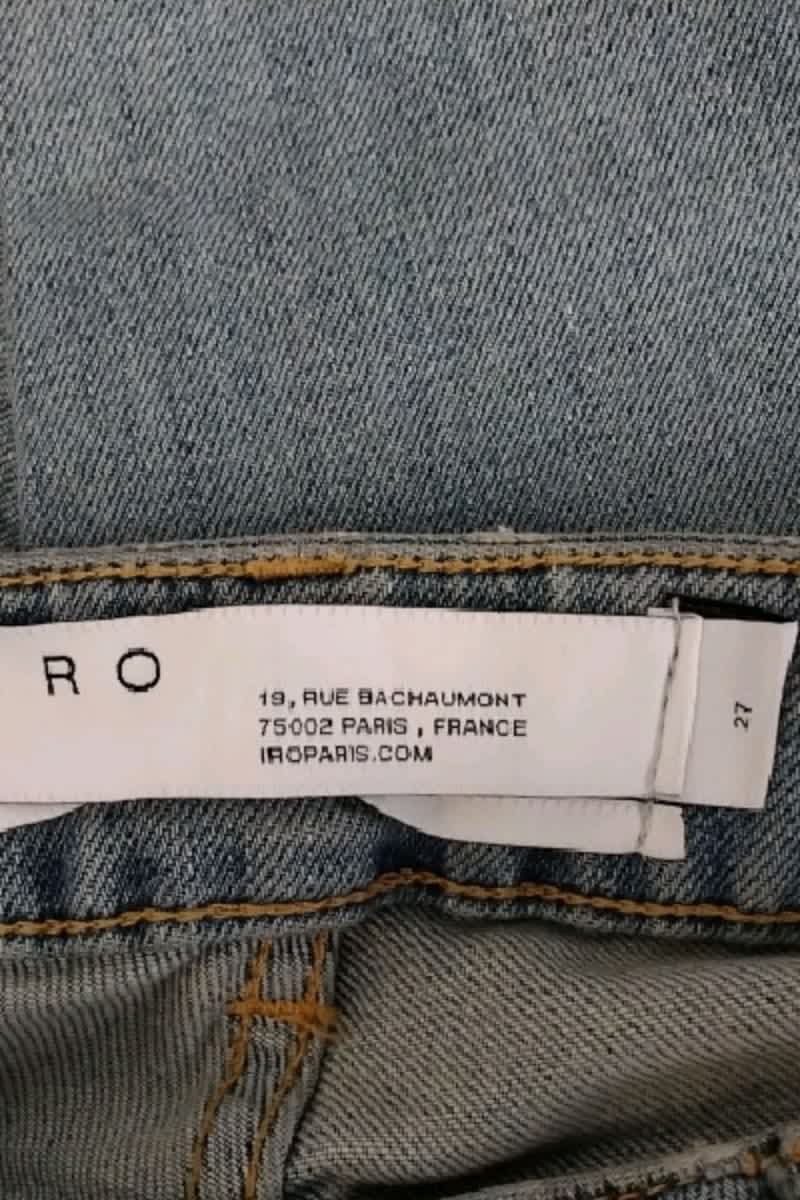 Jean slim Iro Bleu en Coton