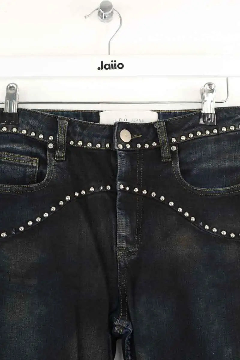 Jean slim Iro Noir en Coton