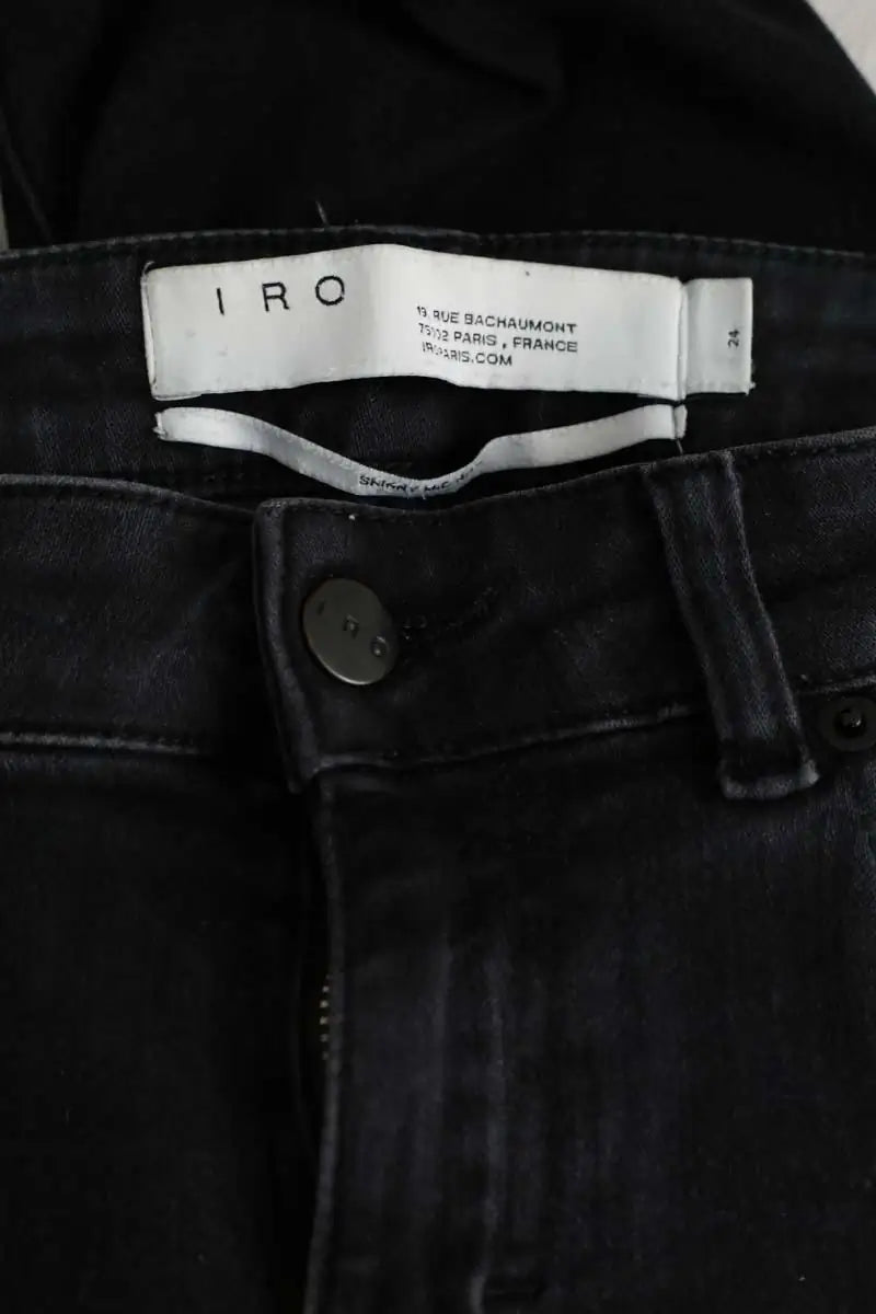 Jean slim Iro Noir en Coton