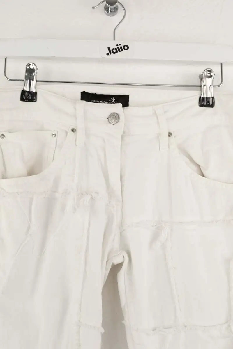 Jean slim Isabel Marant Blanc en Coton