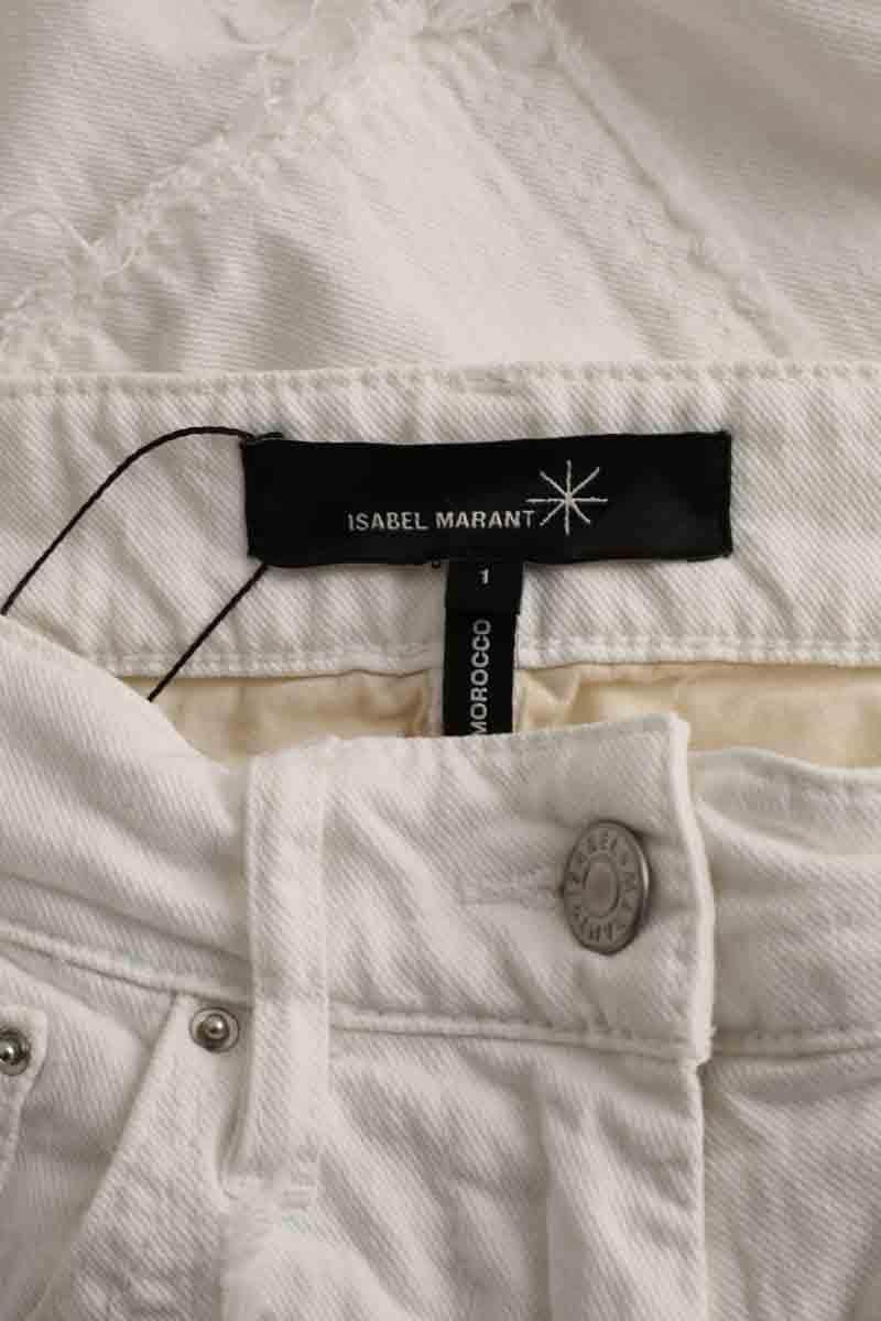 Jean slim Isabel Marant Blanc en Coton