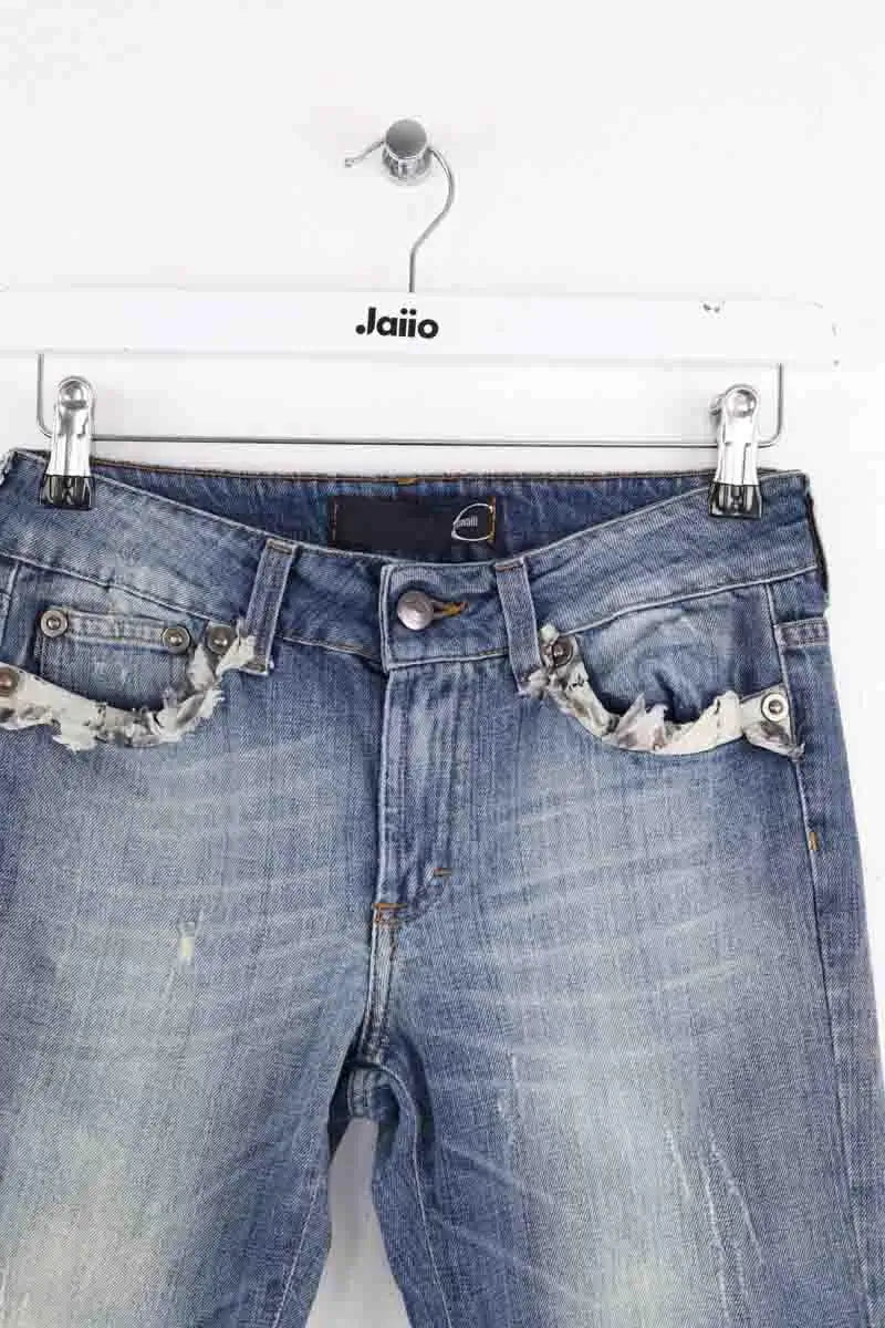 Jean slim Just Cavalli Bleu en Coton