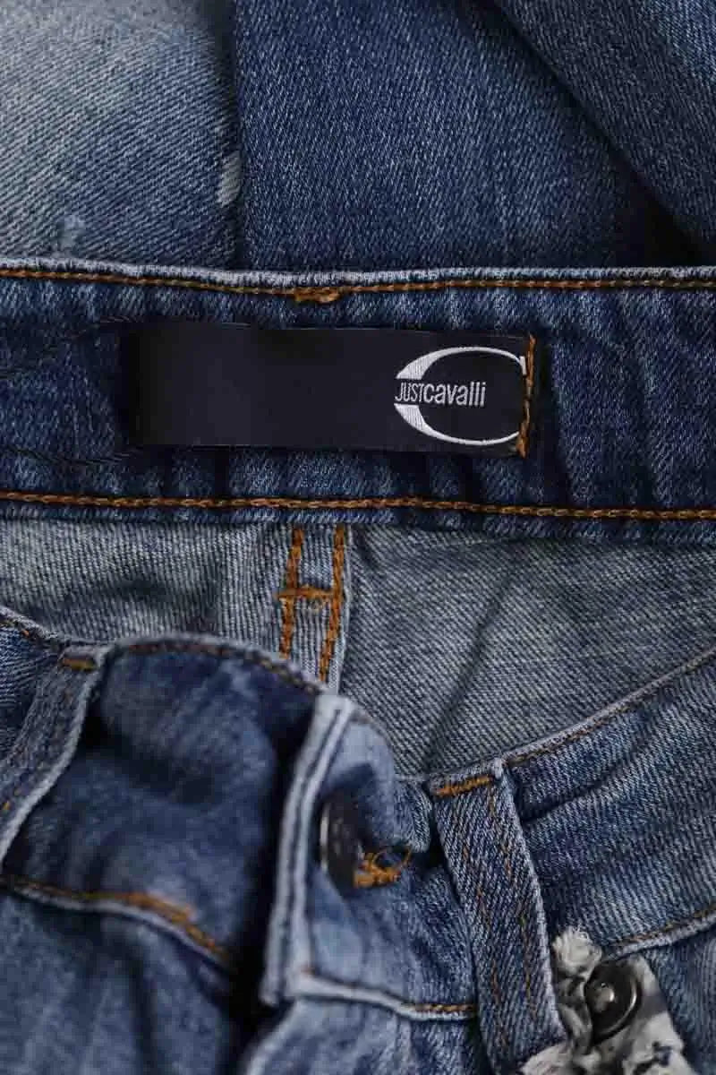 Jean slim Just Cavalli Bleu en Coton