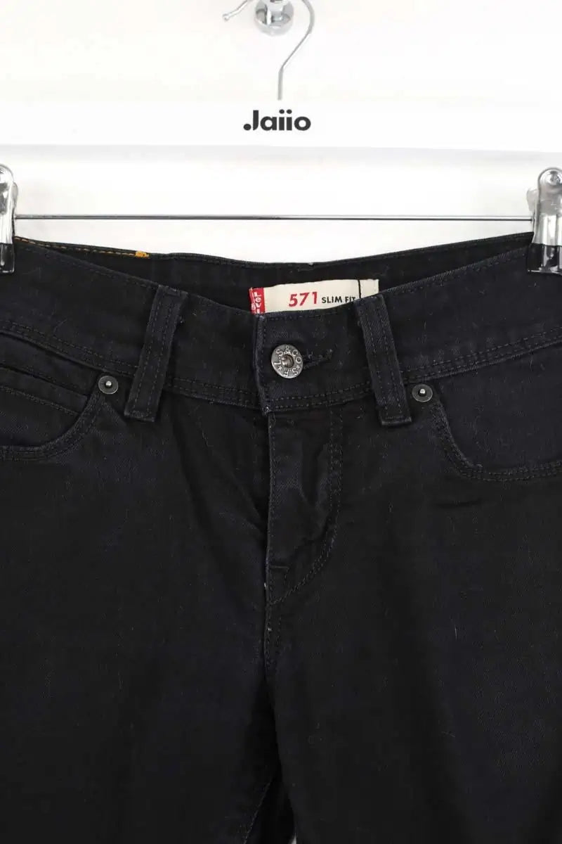 Jean slim Levi's 571 slim fit Noir en Coton