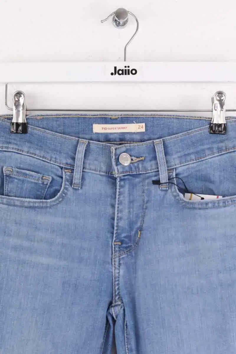 Jean slim Levi's 710 super skinny Bleu en Coton