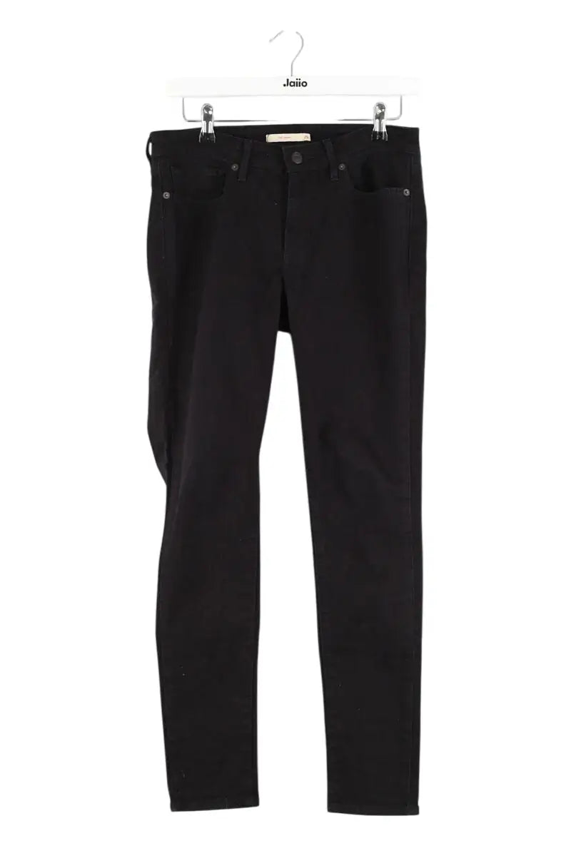 Jean slim Levi's 711 Skinny Noir en Coton - élasthanne, taille L - Seconde Main