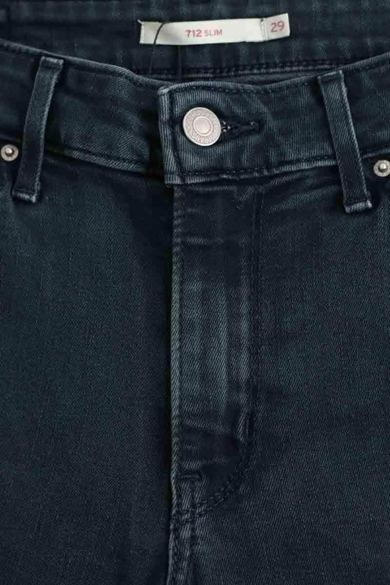 Jean slim Levi's 712 Bleu en Coton