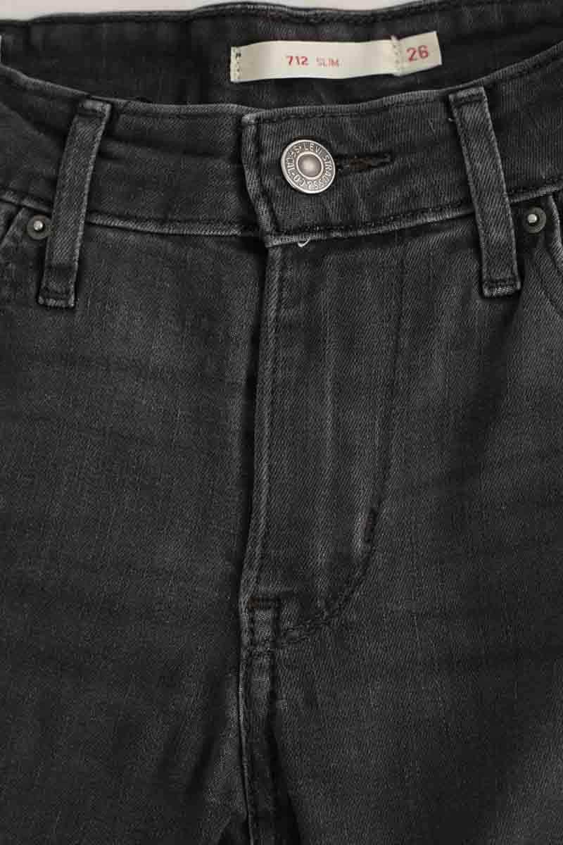 Jean slim Levi's 712 Gris en Coton