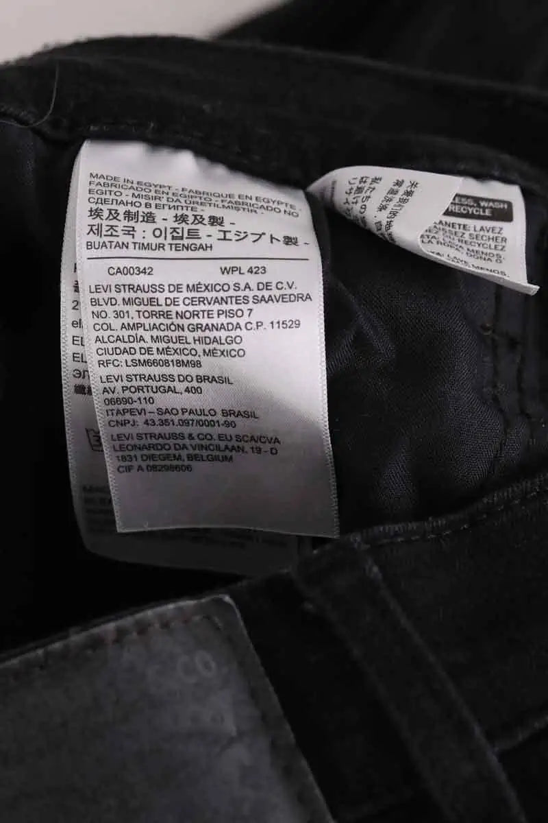 Jean slim Levi's 720 high rise skinny Noir en Coton