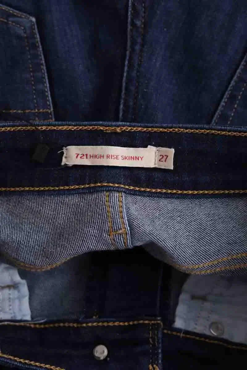Jean slim Levi's 721 Bleu en Coton