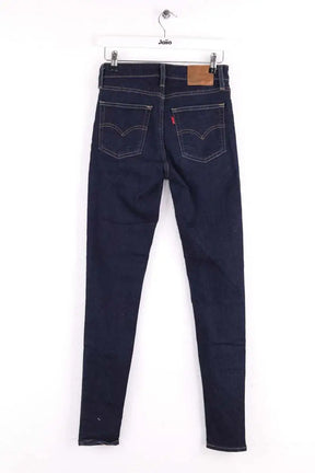 Jean slim Levi's 721 High Rise Skinny Bleu en Coton