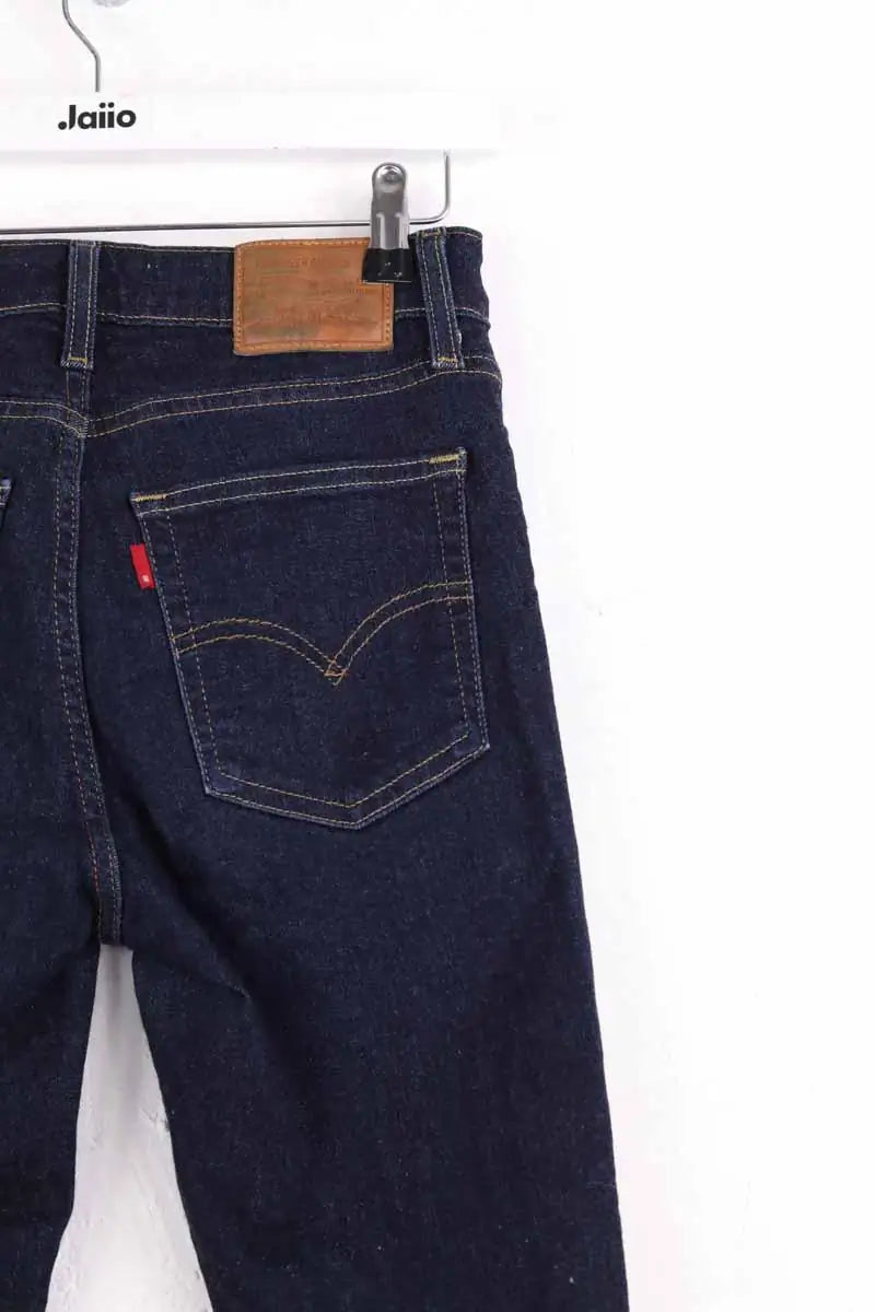 Jean slim Levi's 721 High Rise Skinny Bleu en Coton