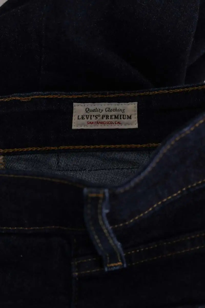 Jean slim Levi's 721 High Rise Skinny Bleu en Coton