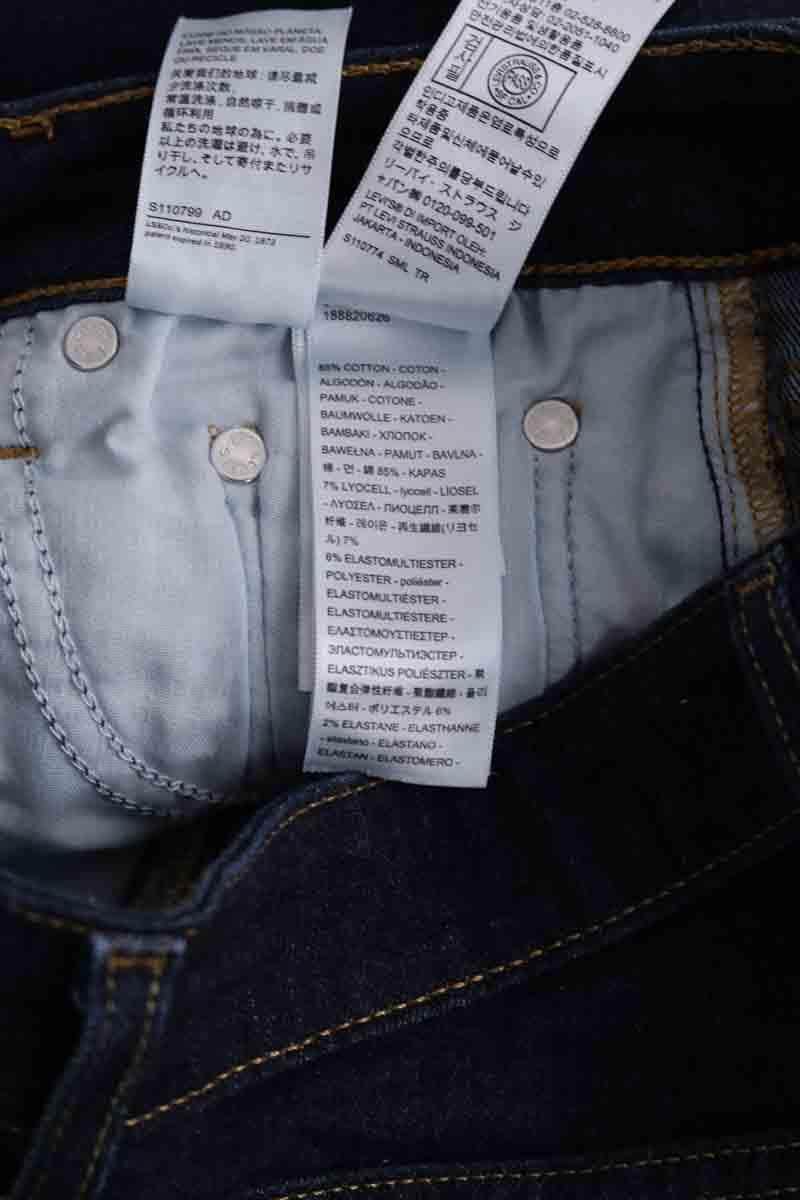 Jean slim Levi's 721 High Rise Skinny Bleu en Coton