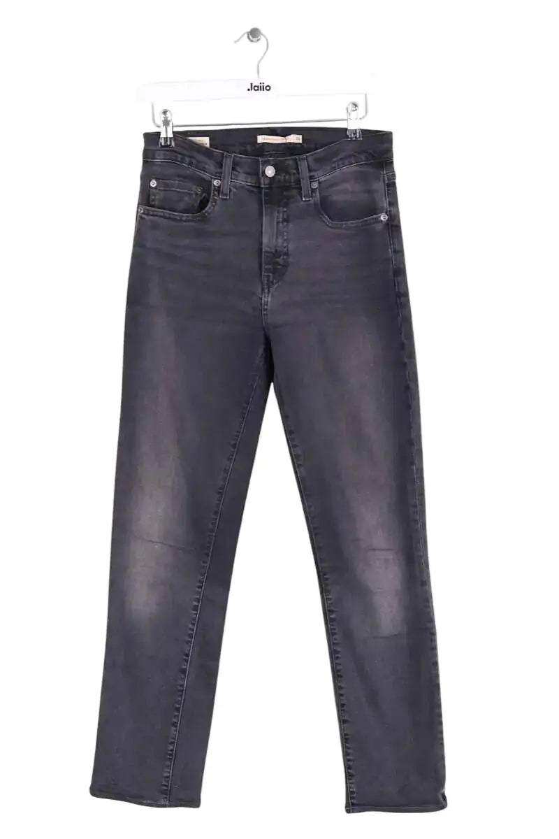 Jean slim Levi's 724 High rise straight Anthracite en Coton, taille M - Seconde Main