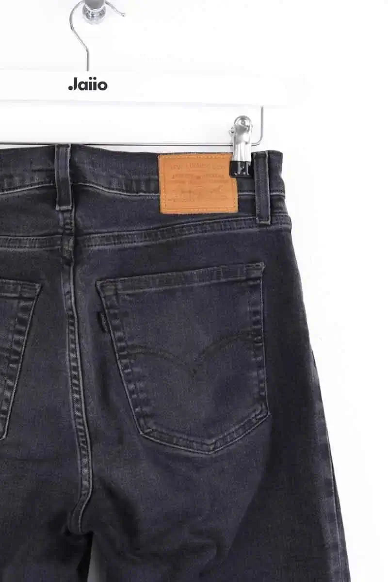 Jean slim Levi's 724 High rise straight Anthracite en Coton