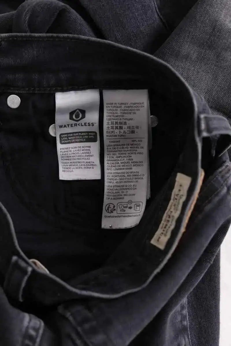 Jean slim Levi's 724 High rise straight Anthracite en Coton