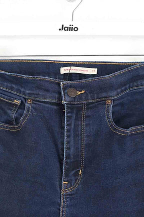 Jean slim Levi's 724 high rise straight Bleu en Coton