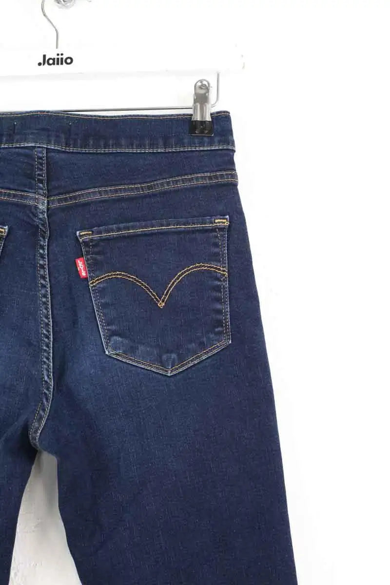 Jean slim Levi's 724 high rise straight Bleu en Coton