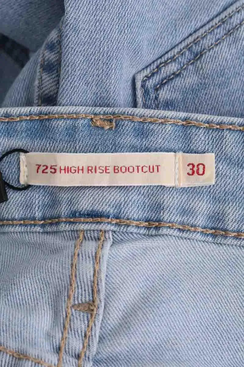 Jean slim Levi's 725 Bleu en Coton
