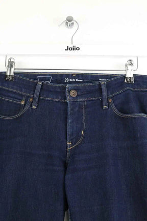 Jean slim Levi's modern rise straight Marine en Coton - élasthanne