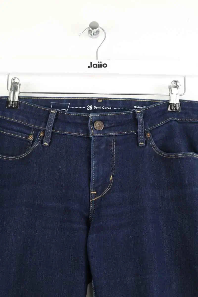 Jean slim Levi's modern rise straight Marine en Coton - élasthanne