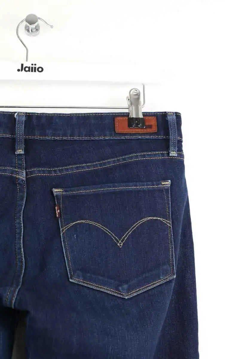 Jean slim Levi's modern rise straight Marine en Coton - élasthanne
