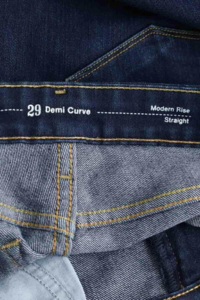 Jean slim Levi's modern rise straight Marine en Coton - élasthanne