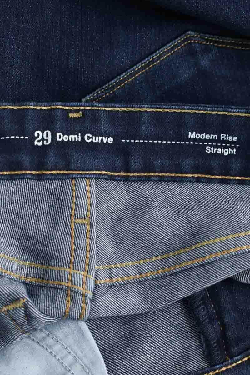 Jean slim Levi's modern rise straight Marine en Coton - élasthanne