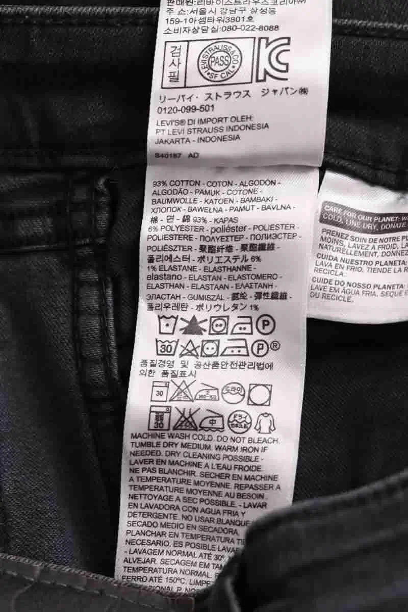 Jean slim Levi's Noir en Coton