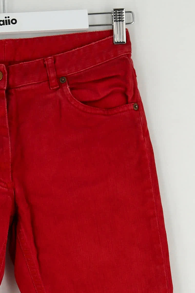Jean slim Maison Martin Margiela Rouge en Coton